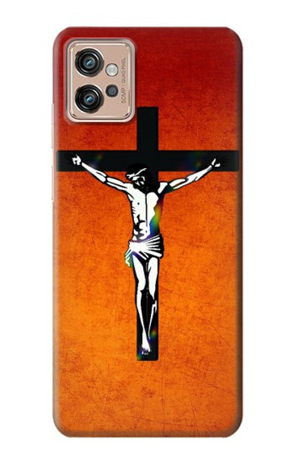S2421 Jesus Christ On The Cross Funda Carcasa Case para Motorola Moto G32
