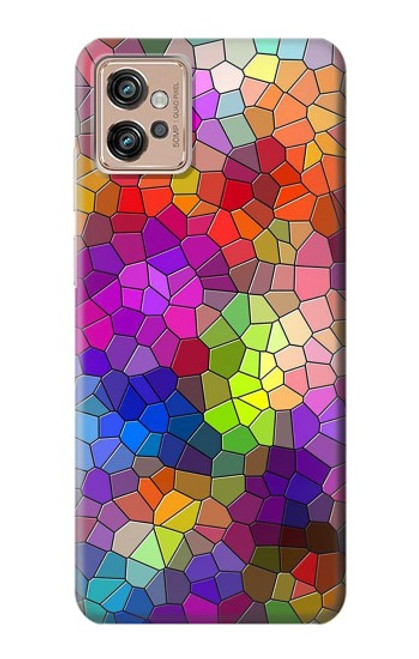 S3677 Colorful Brick Mosaics Funda Carcasa Case para Motorola Moto G32