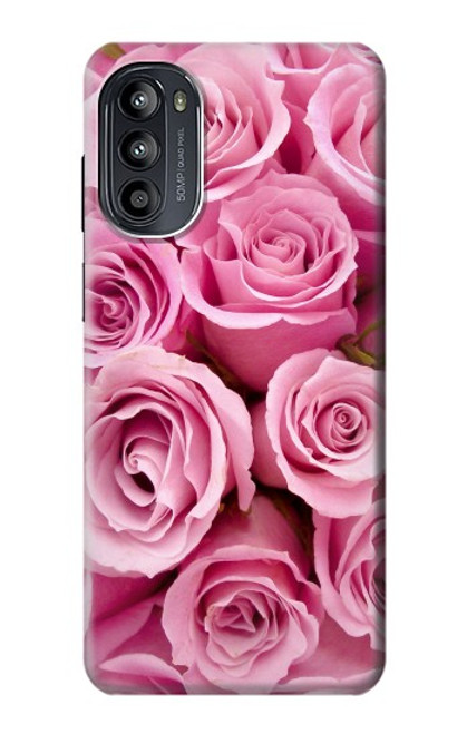 S2943 Pink Rose Funda Carcasa Case para Motorola Moto G52, G82 5G