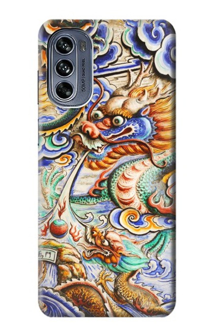 S2584 Traditional Chinese Dragon Art Funda Carcasa Case para Motorola Moto G62 5G