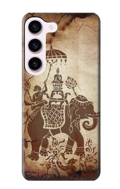 S2102 Thai Art Buddha on Elephant Funda Carcasa Case para Samsung Galaxy S23