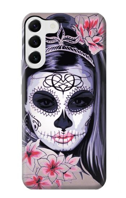 S3821 Sugar Skull Steam Punk Girl Gothic Funda Carcasa Case para Samsung Galaxy S23 Plus