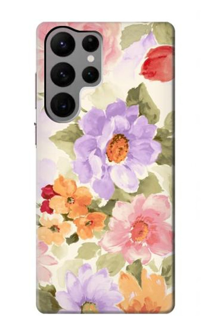 S3035 Sweet Flower Painting Funda Carcasa Case para Samsung Galaxy S23 Ultra