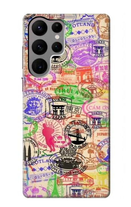 S3904 Travel Stamps Funda Carcasa Case para Samsung Galaxy S23 Ultra