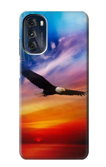 S3841 Bald Eagle Flying Colorful Sky Funda Carcasa Case para Motorola Moto G 5G (2023)