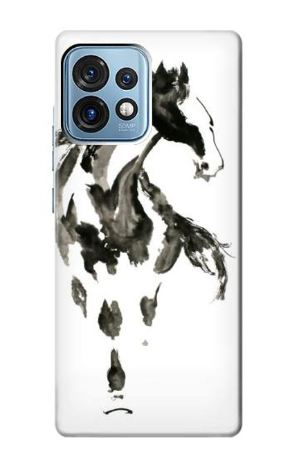 S1031 Horse Paintbrush Funda Carcasa Case para Motorola Edge+ (2023), X40, X40 Pro, Edge 40 Pro