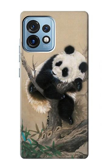 S2210 Panda Fluffy Art Painting Funda Carcasa Case para Motorola Edge+ (2023), X40, X40 Pro, Edge 40 Pro