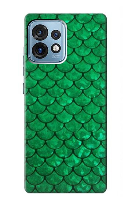 S2704 Green Fish Scale Pattern Graphic Funda Carcasa Case para Motorola Edge+ (2023), X40, X40 Pro, Edge 40 Pro