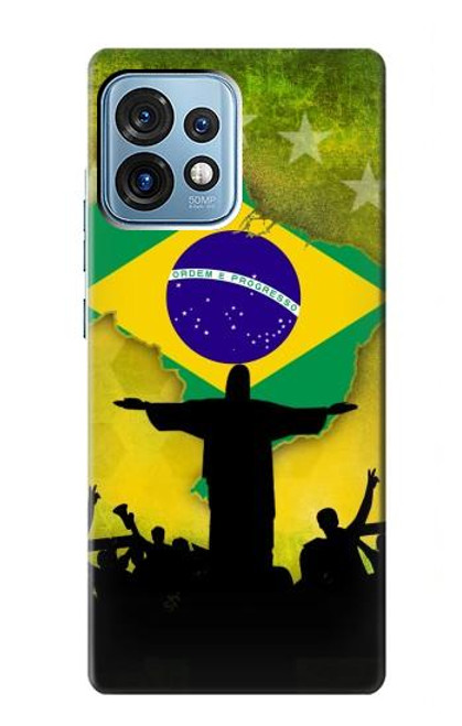 S2981 Brazil Football Soccer Funda Carcasa Case para Motorola Edge+ (2023), X40, X40 Pro, Edge 40 Pro