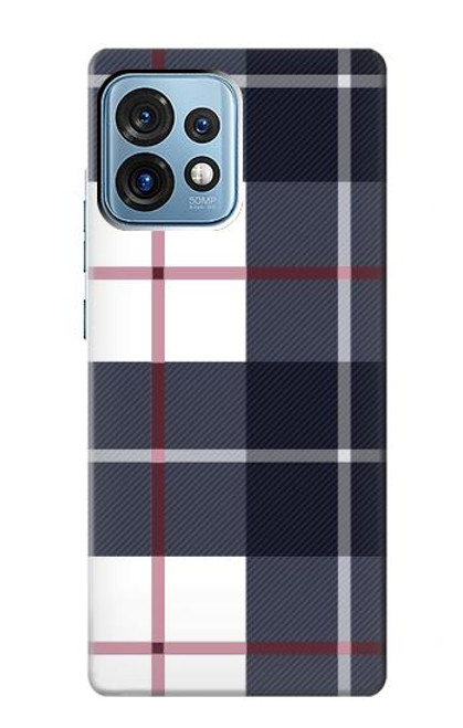 S3452 Plaid Fabric Pattern Funda Carcasa Case para Motorola Edge+ (2023), X40, X40 Pro, Edge 40 Pro