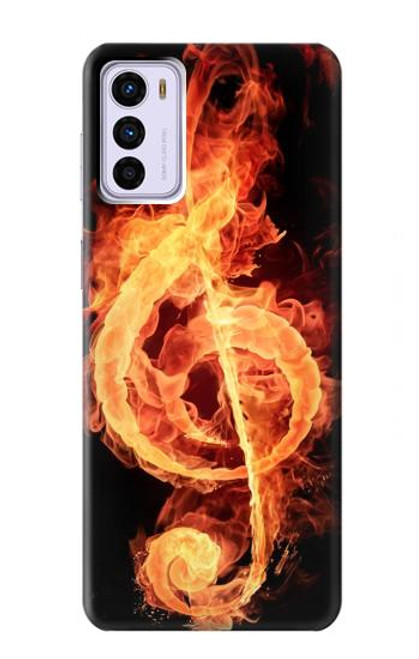 S0493 Music Note Burn Funda Carcasa Case para Motorola Moto G42