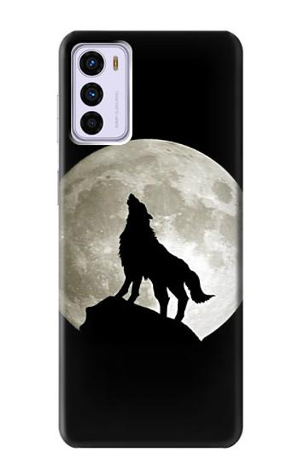 S1981 Wolf Howling at The Moon Funda Carcasa Case para Motorola Moto G42