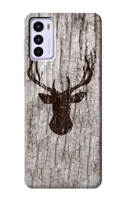 S2505 Reindeer Head Old Wood Texture Graphic Funda Carcasa Case para Motorola Moto G42