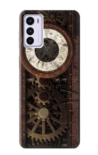 S3221 Steampunk Clock Gears Funda Carcasa Case para Motorola Moto G42