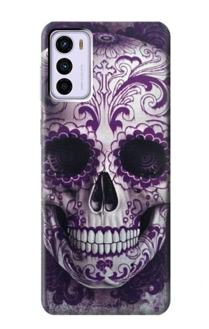S3582 Purple Sugar Skull Funda Carcasa Case para Motorola Moto G42