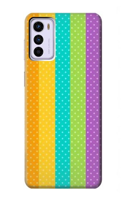 S3678 Colorful Rainbow Vertical Funda Carcasa Case para Motorola Moto G42