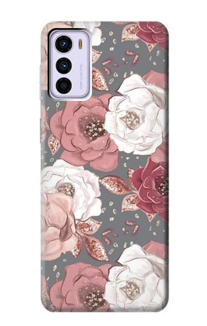 S3716 Rose Floral Pattern Funda Carcasa Case para Motorola Moto G42