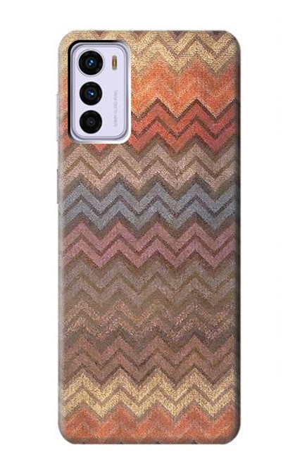 S3752 Zigzag Fabric Pattern Graphic Printed Funda Carcasa Case para Motorola Moto G42