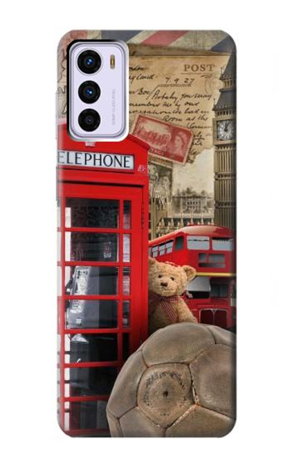 S3856 Vintage London British Funda Carcasa Case para Motorola Moto G42