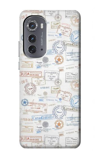 S3903 Travel Stamps Funda Carcasa Case para Motorola Edge (2022)