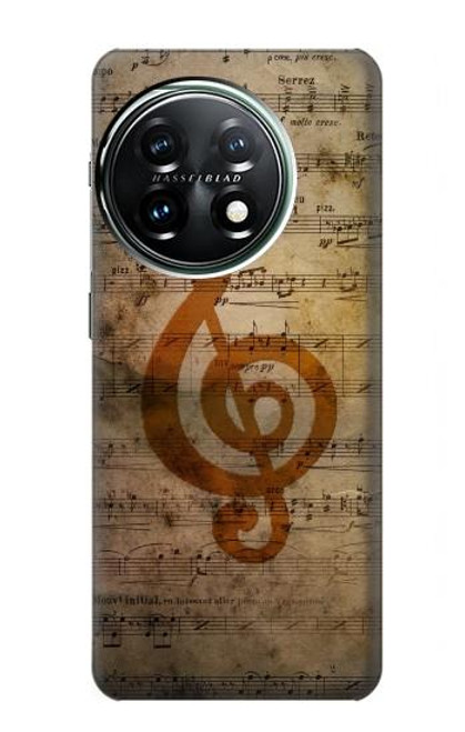 S2368 Sheet Music Notes Funda Carcasa Case para OnePlus 11