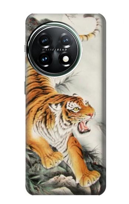 S2751 Chinese Tiger Brush Painting Funda Carcasa Case para OnePlus 11