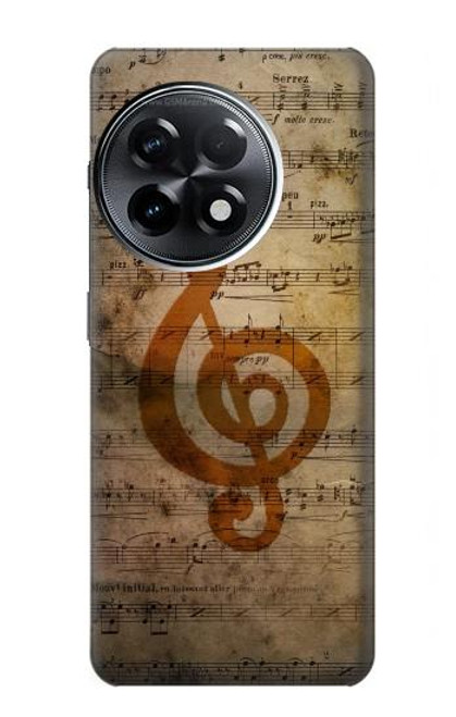 S2368 Sheet Music Notes Funda Carcasa Case para OnePlus 11R