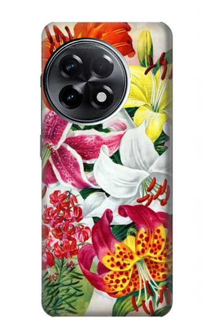 S3205 Retro Art Flowers Funda Carcasa Case para OnePlus 11R