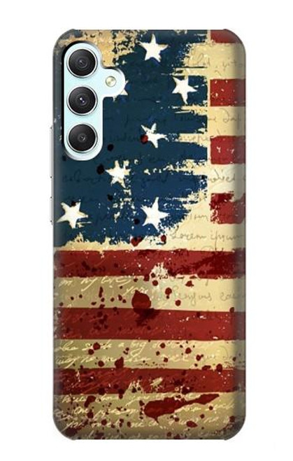 S2349 Old American Flag Funda Carcasa Case para Samsung Galaxy A34 5G