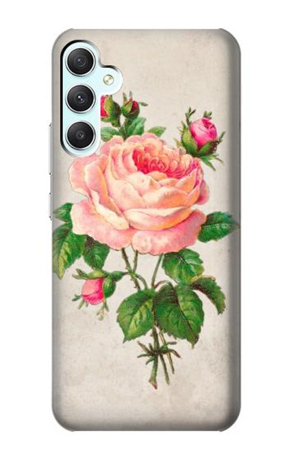 S3079 Vintage Pink Rose Funda Carcasa Case para Samsung Galaxy A34 5G