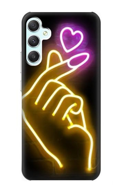 S3512 Cute Mini Heart Neon Graphic Funda Carcasa Case para Samsung Galaxy A34 5G