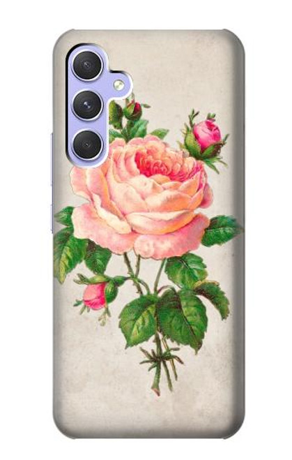 S3079 Vintage Pink Rose Funda Carcasa Case para Samsung Galaxy A54 5G