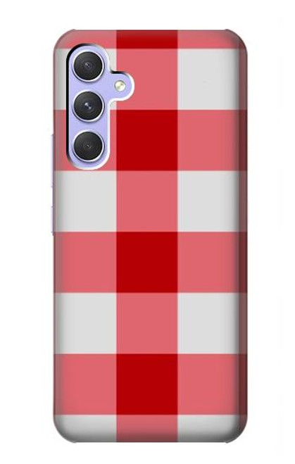 S3535 Red Gingham Funda Carcasa Case para Samsung Galaxy A54 5G