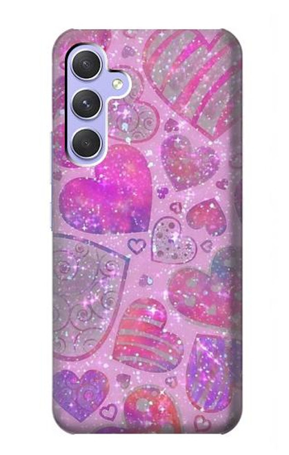 S3710 Pink Love Heart Funda Carcasa Case para Samsung Galaxy A54 5G