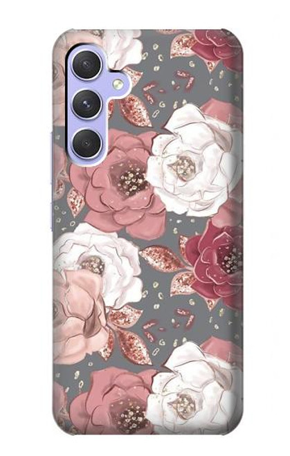 S3716 Rose Floral Pattern Funda Carcasa Case para Samsung Galaxy A54 5G