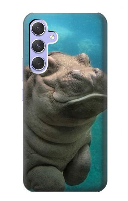 S3871 Cute Baby Hippo Hippopotamus Funda Carcasa Case para Samsung Galaxy A54 5G