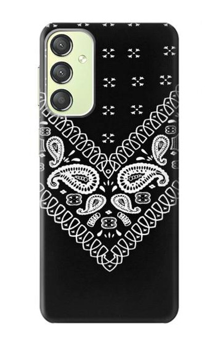 S3363 Bandana Black Pattern Funda Carcasa Case para Samsung Galaxy A24 4G