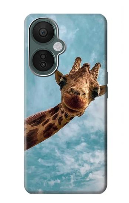 S3680 Cute Smile Giraffe Funda Carcasa Case para OnePlus Nord CE 3 Lite, Nord N30 5G