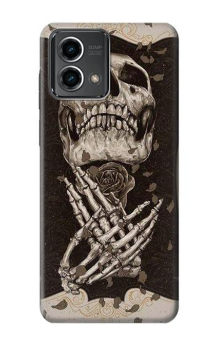 S1676 Skull Rose Funda Carcasa Case para Motorola Moto G Stylus 5G (2023)