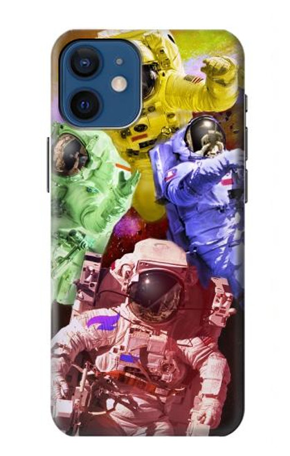 S3914 Colorful Nebula Astronaut Suit Galaxy Funda Carcasa Case para iPhone 12 mini