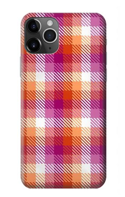 S3941 LGBT Lesbian Pride Flag Plaid Funda Carcasa Case para iPhone 11 Pro