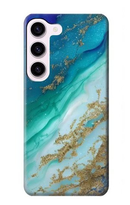 S3920 Abstract Ocean Blue Color Mixed Emerald Funda Carcasa Case para Samsung Galaxy S23