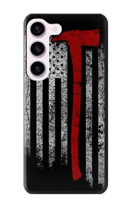 S3958 Firefighter Axe Flag Funda Carcasa Case para Samsung Galaxy S23