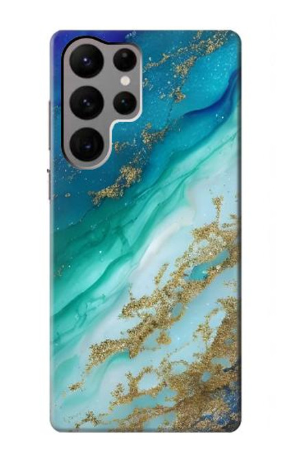 S3920 Abstract Ocean Blue Color Mixed Emerald Funda Carcasa Case para Samsung Galaxy S23 Ultra