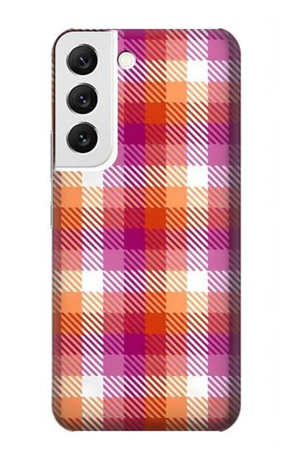 S3941 LGBT Lesbian Pride Flag Plaid Funda Carcasa Case para Samsung Galaxy S22