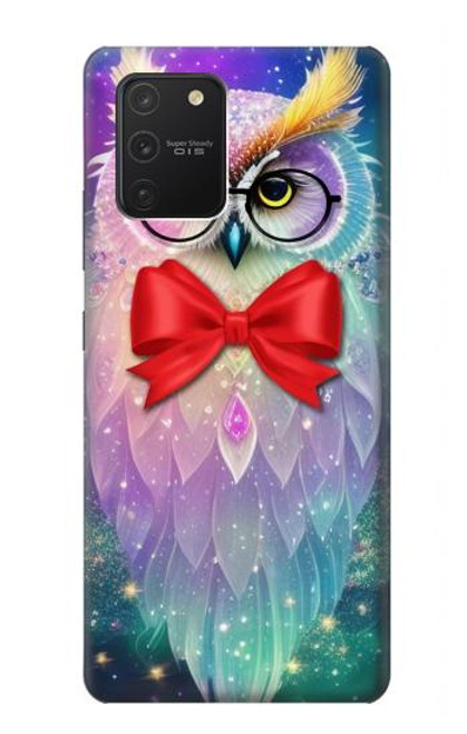 S3934 Fantasy Nerd Owl Funda Carcasa Case para Samsung Galaxy S10 Lite