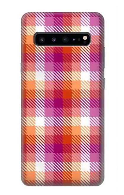 S3941 LGBT Lesbian Pride Flag Plaid Funda Carcasa Case para Samsung Galaxy S10 5G