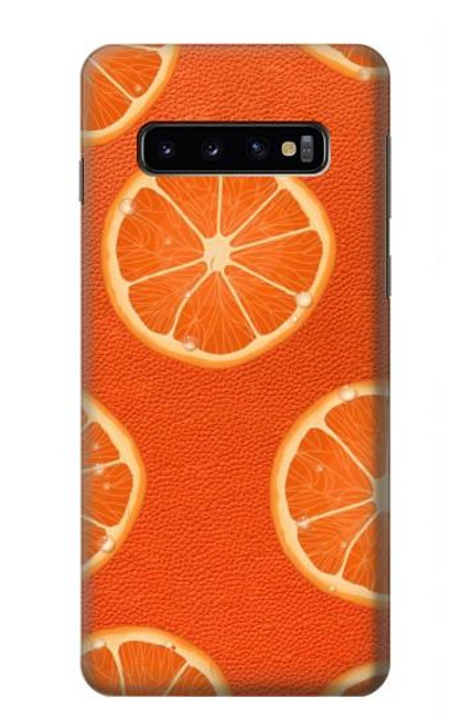 S3946 Seamless Orange Pattern Funda Carcasa Case para Samsung Galaxy S10