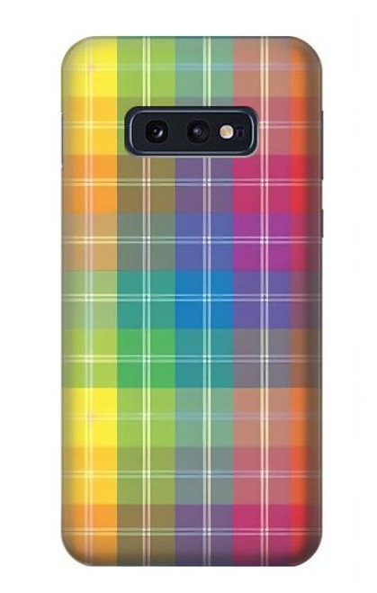 S3942 LGBTQ Rainbow Plaid Tartan Funda Carcasa Case para Samsung Galaxy S10e