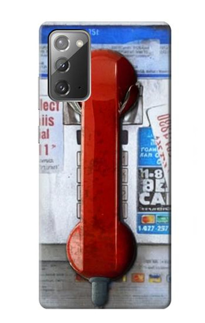S3925 Collage Vintage Pay Phone Funda Carcasa Case para Samsung Galaxy Note 20
